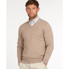 Sand Marl Barbour Pima Cotton V-Neck Jumper Model