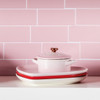 Le Creuset Stoneware Heart Plate Lifestyle Detail