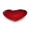 Cerise Le Creuset Stoneware Heart Plate