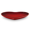 Cerise Le Creuset Stoneware Heart Serving Platter Angle View
