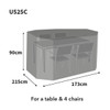 4 Seater Charcoal Bosmere Ultimate Protector Rectangular Patio Set Cover Size Guide