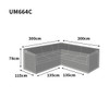 Charcoal 3m Bosmere Ultimate Protector L Shaped Sofa Cover Dimensions