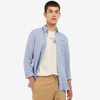 Navy Barbour Mens Linton Tailored Shirt Front
