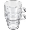 Judge Double Walled Glassware 2 Piece Coffee Mug Set 200ml Stacked