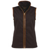 Chocolate Holland Cooper Womens Stamford Country Coat Gilet Detail