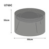 Small Charcoal Bosmere Ultimate Protector Round Fire Pit Cover Dimensions