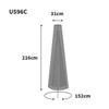 Bosmere Ultimate Protector Large Parasol Cover + Zip Dimensions