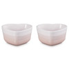 Le Creuset Stoneware Set Of 2 Heart Ramekins Shell Pink