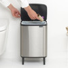Matt Steel Fingerprint Proof Brabantia Bo Waste Bin Hi 12 Litre Lifestyle