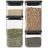 Dark Grey Brabantia Set of 4 Tasty+ Stackable Square Canisters Lifestyle