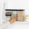 Dark Grey Brabantia Set of 4 Tasty+ Stackable Square Canisters Lifestyle