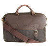 Olive Barbour Unisex Wax Leather Briefcase