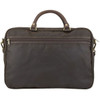 Olive Barbour Unisex Wax Leather Briefcase Back