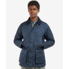 Navy Barbour Mens Ashby Quilt Jacket Front on model