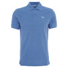 Dark Chambray Marl Barbour Mens Tartan Pique Polo