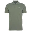 Green Slate Barbour Mens Tartan Pique Polo