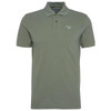 Green Slate Barbour Mens Tartan Pique Polo
