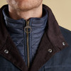 Navy Barbour Mens Ogston Wax Jacket Zip