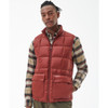 Russet Barbour Mens Ridge Gilet On Model