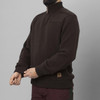 Demitasse Brown Harkila Mens Annaboda 2.0 HSP Knit Pullover On Model