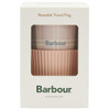 Pink/Grey Tartan Barbour Reusable Tartan Travel Mug Boxed