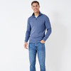 Dutch Blue Crew Clothing Mens French Rib Half Zip Jumper