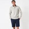 Flower Marl Crew Clothing Mens French Rib Half Zip Jumper