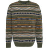Willow Green Barbour Mens Case Fairisle Crew Neck