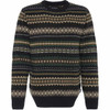 Black Marl Barbour Mens Case Fairisle Crew Neck