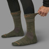 Willow Green Harkila Unisex Pro Hunter 2.0 Short Socks On Model