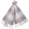 Pearl Grey Barbour Womens Hailes Tartan Scarf