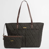 Olive Barbour Womens Quilted Tote Bag Set