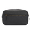 Black Barbour Highgate Leather Washbag Back
