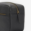 Black Barbour Highgate Leather Washbag Zip