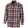 Wine/Olive Hoggs Of Fife Mens Arran Microfleece Lined Cotton Shirt