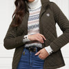 Khaki Holland Cooper Womens Juliana Quilted Jacket Model