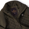 Khaki Holland Cooper Womens Juliana Quilted Jacket Open