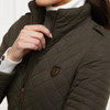 Khaki Holland Cooper Womens Juliana Quilted Jacket Close-up