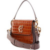 Tan Croc Holland Cooper Womens Chelsea Saddle Bag Side