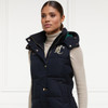 Ink Navy Holland Cooper Womens Team Hooded Gilet Model
