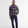 Navy/Red Barbour Mens Folley Tailored Shirt Front