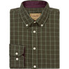 Woodland/ Wine/Ecru Schoffel Mens Aldeburgh Tailored Shirt