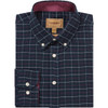 Navy/Red/Ecru Schoffel Mens Aldeburgh Tailored Shirt