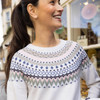 Blush Fairisle Schoffel Womens Shetland Fairisle Jumper Model