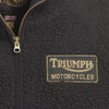 Black/Gold Triumph Mens Roadhouse High Pile Fleece Detail
