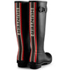 Black Hunter Womens Original Tall Tri Colour Logo Backstrap Boots Back