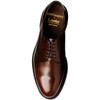 Dark Brown Loake Mens Leyburn Derby Shoe Top