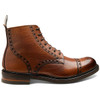 Mahogany Grain Loake Mens Loxley Brogue Boots Side