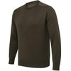 Moss/Brown Bark Beretta Mens Wilton Crew Neck Tech Sweater