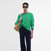 Kelly Green Barbour Womens Marine Knit Jumper On Model
